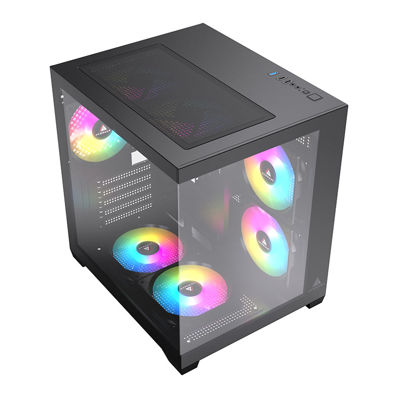 Gabinete Gamer Acegeek Neptune, Mid-Tower, Lateral de Vidro, Preto, AG-NEPTUNE-BK - miniatura 6