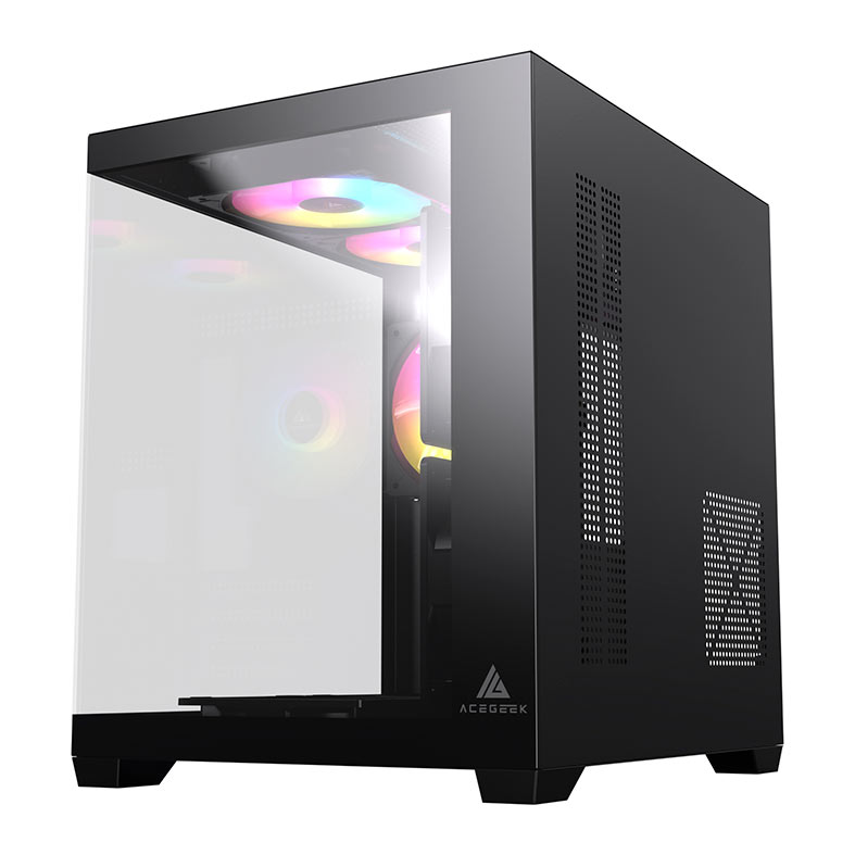 Gabinete Gamer Acegeek Neptune, Mid-Tower, Lateral de Vidro, Preto, AG-NEPTUNE-BK - miniatura 4