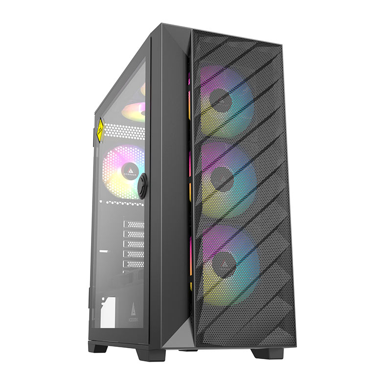 Gabinete Gamer Acegeek Nova C410 Mesh, Mid-Tower, Lateral de Vidro, Preto, AG-NOVA-C410-BK - miniatura 5