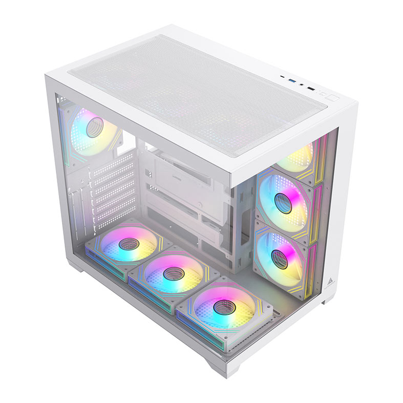 Gabinete Gamer Acegeek Omniview, Mid-Tower, Lateral de Vidro, Branco, AG-OMNIVIEW-WH - miniatura 4