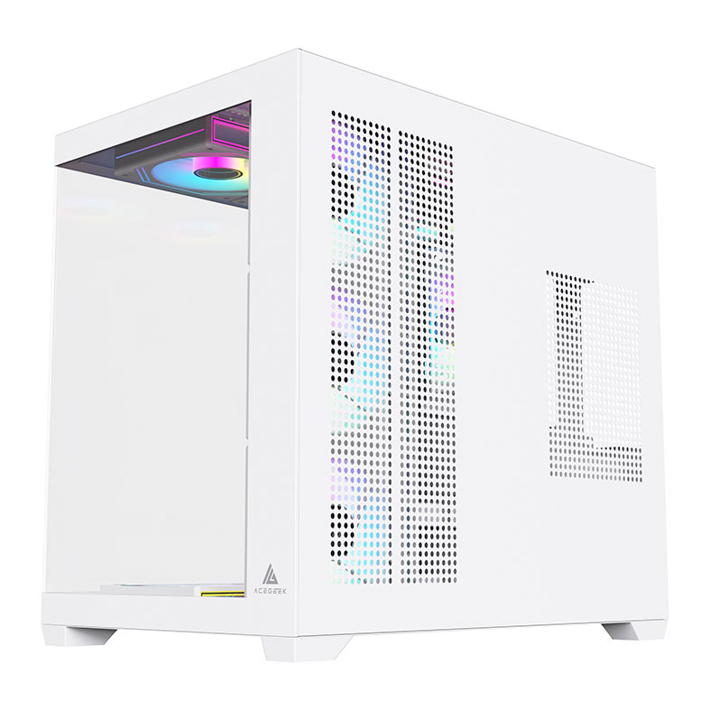 Gabinete Gamer Acegeek Omniview, Mid-Tower, Lateral de Vidro, Branco, AG-OMNIVIEW-WH - miniatura 7