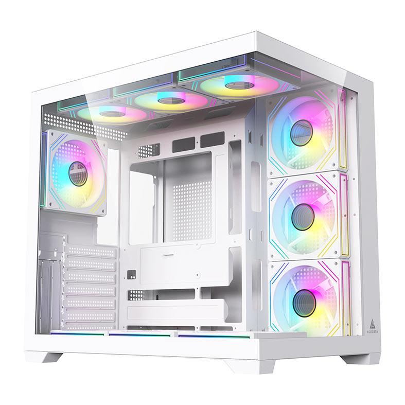 Gabinete Gamer Acegeek Omniview, Mid-Tower, Lateral de Vidro, Branco, AG-OMNIVIEW-WH - miniatura 3