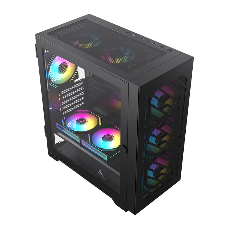 Gabinete Gamer Acegeek Puzzle Mini, Mini-Tower, Lateral de Vidro, Preto, AG-PUZZLE-MINI-BK - miniatura 5