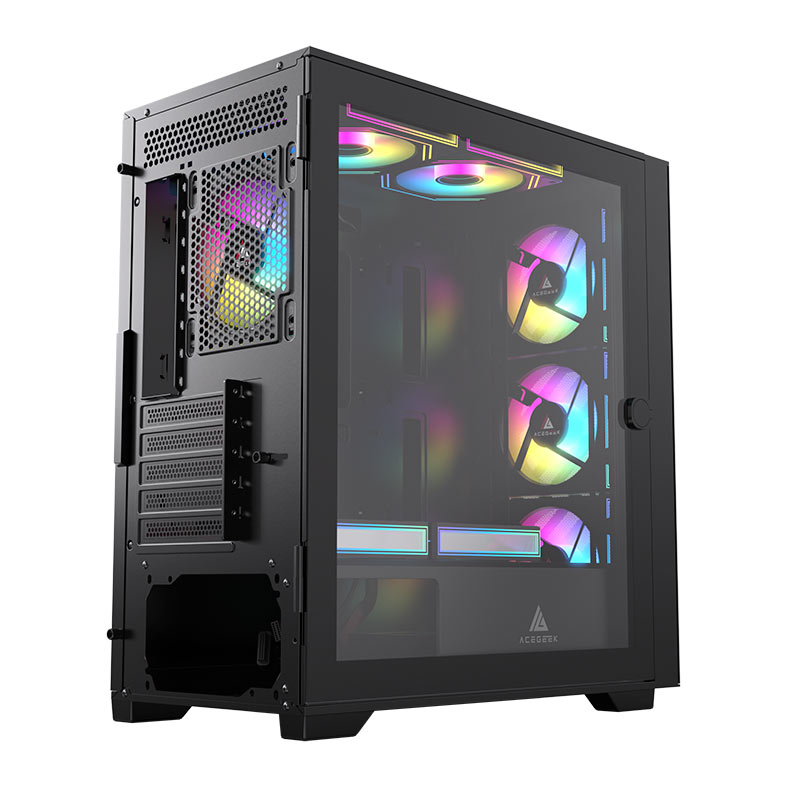 Gabinete Gamer Acegeek Puzzle Mini, Mini-Tower, Lateral de Vidro, Preto, AG-PUZZLE-MINI-BK - miniatura 10