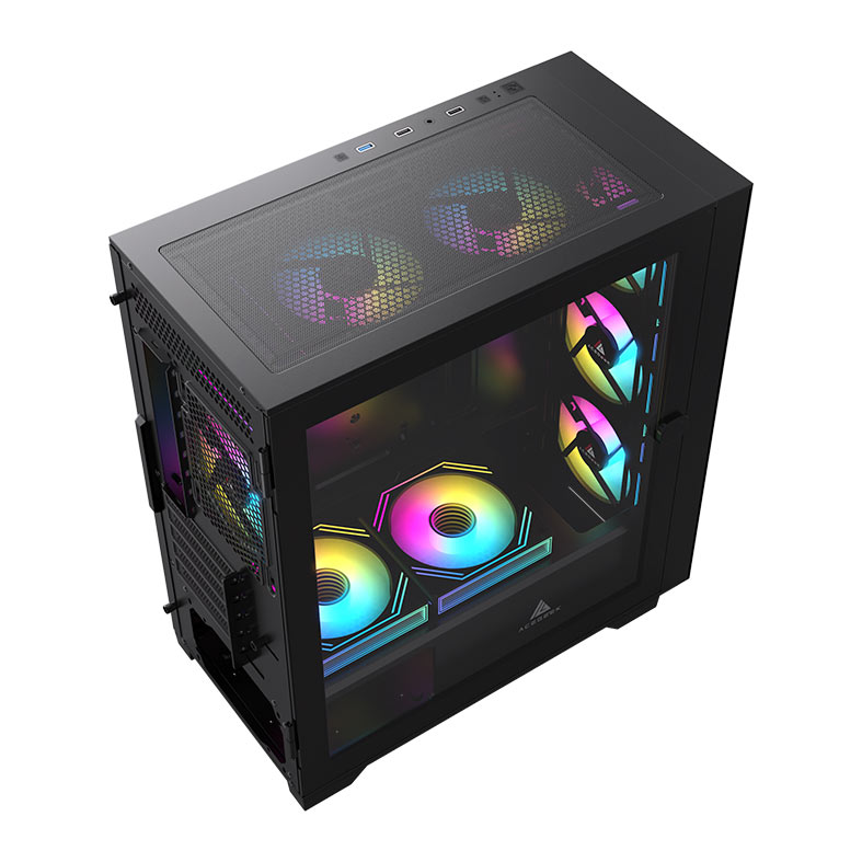 Gabinete Gamer Acegeek Puzzle Mini, Mini-Tower, Lateral de Vidro, Preto, AG-PUZZLE-MINI-BK - miniatura 9