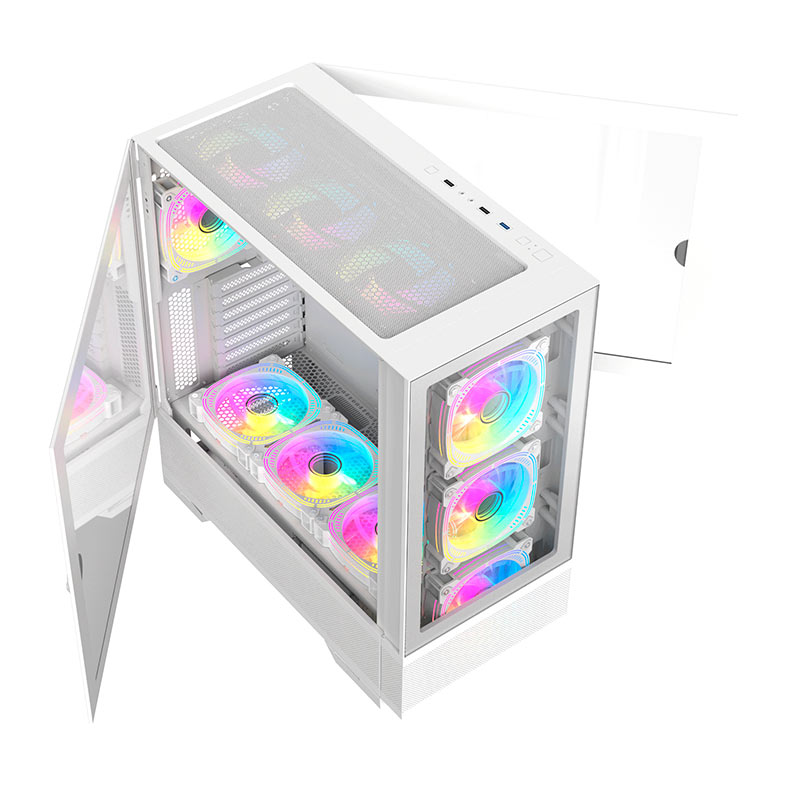 Gabinete Gamer Acegeek Redemption F491 Glass, Full-Tower, Lateral de Vidro, Branco, AG-REDEMPTION-F491-WH - miniatura 9