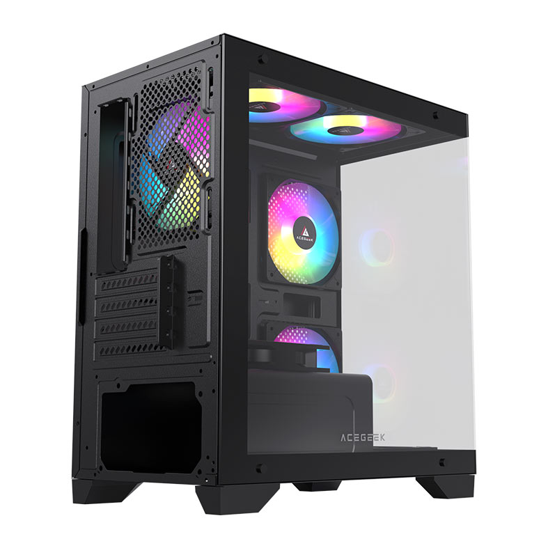 Gabinete Gamer Acegeek Rhythm, Mid-Tower, Lateral de Vidro, Preto, AG-RHYTHM-BK - miniatura 9
