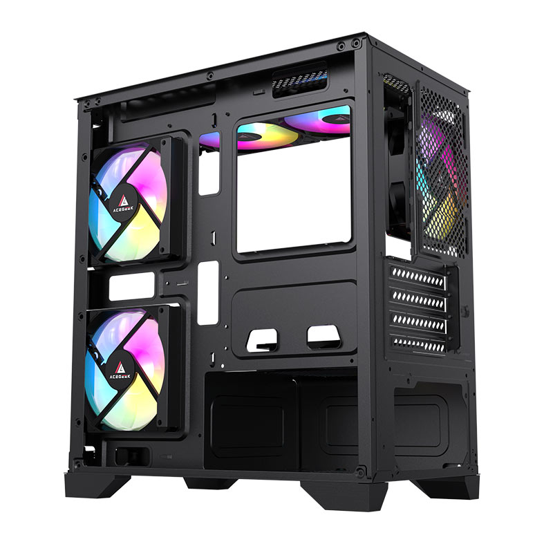 Gabinete Gamer Acegeek Rhythm, Mid-Tower, Lateral de Vidro, Preto, AG-RHYTHM-BK - miniatura 8