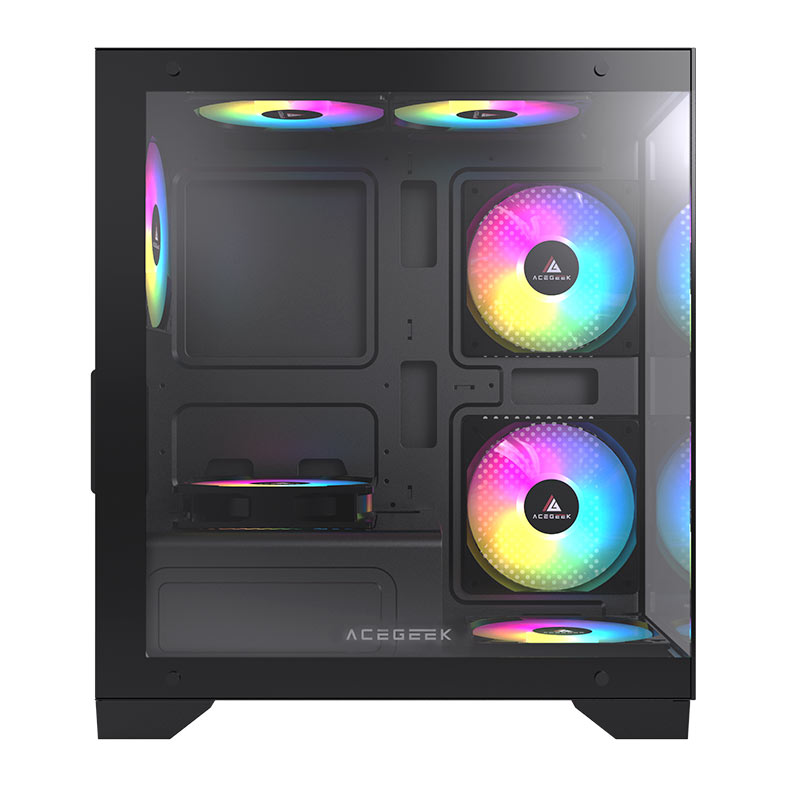 Gabinete Gamer Acegeek Rhythm, Mid-Tower, Lateral de Vidro, Preto, AG-RHYTHM-BK - miniatura 4