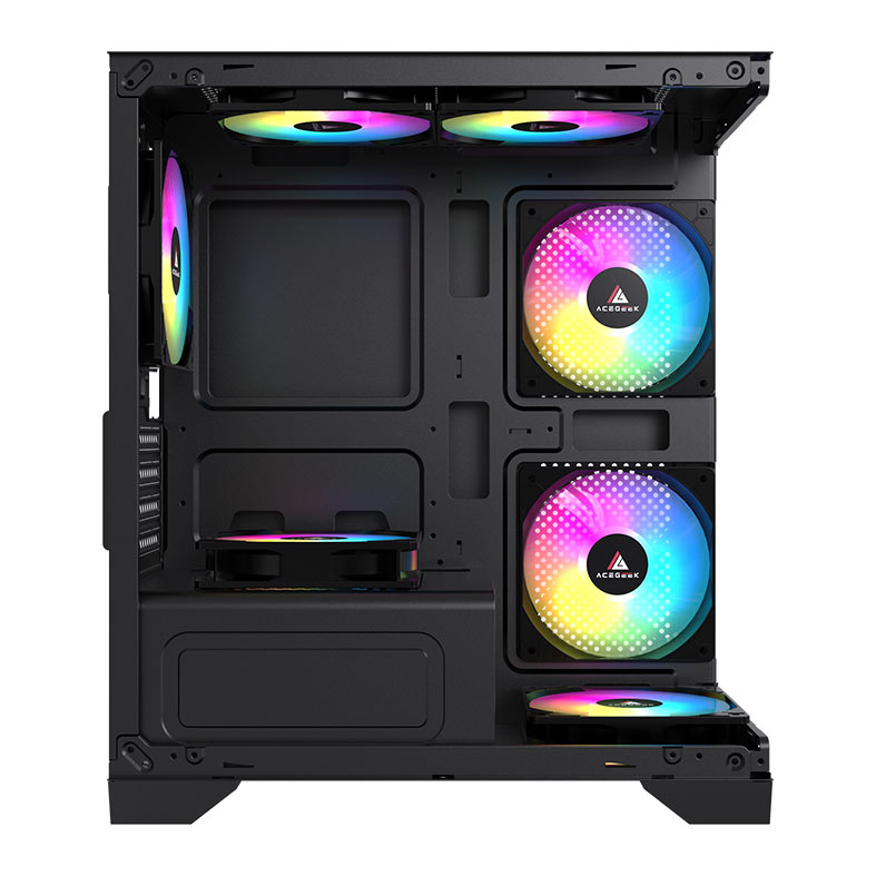 Gabinete Gamer Acegeek Rhythm, Mid-Tower, Lateral de Vidro, Preto, AG-RHYTHM-BK - miniatura 5