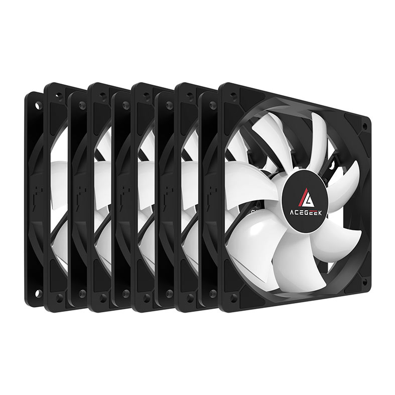 Kit Ventoinhas Acegeek RW12 5x1, Rainbow, 5x120mm, Preto, AG-RW12-5X1-BK - miniatura 5
