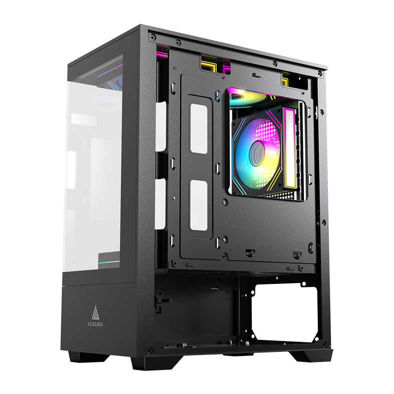 Gabinete Gamer Acegeek Shadow, Mini-Tower, Lateral de Vidro, Preto, AG-SHADOW-BK - miniatura 9