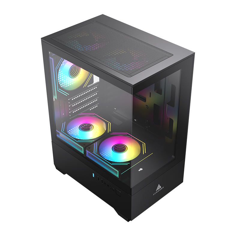 Gabinete Gamer Acegeek Shadow, Mini-Tower, Lateral de Vidro, Preto, AG-SHADOW-BK - miniatura 5
