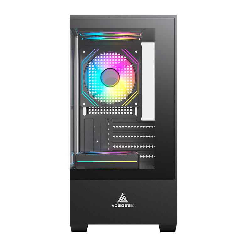 Gabinete Gamer Acegeek Shadow, Mini-Tower, Lateral de Vidro, Preto, AG-SHADOW-BK - miniatura 3