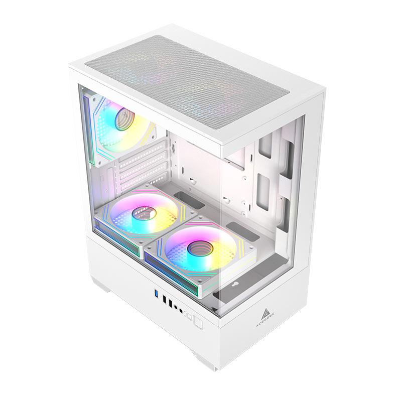 Gabinete Gamer Acegeek Shadow, Mini-Tower, Lateral de Vidro, Branco, AG-SHADOW-WH - miniatura 5