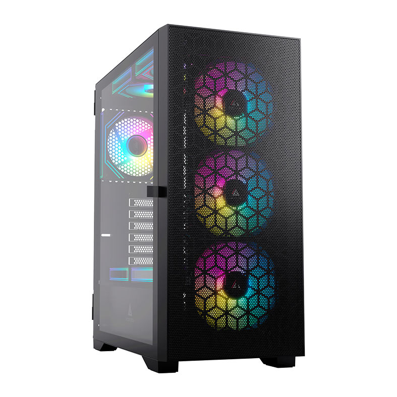 Gabinete Gamer Acegeek Shield D440, Mid-Tower, Lateral de Vidro, Preto, AG-SHIELD-D440-BK - miniatura 3