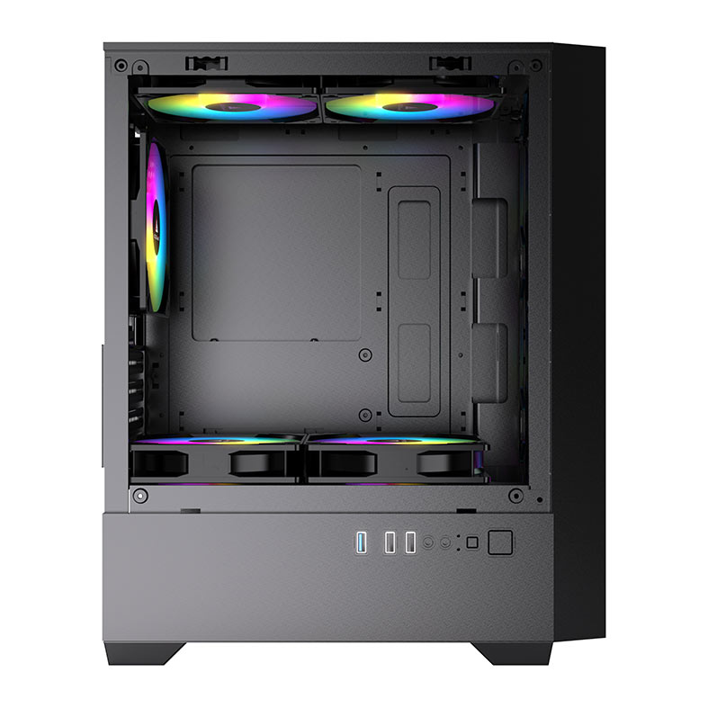 Gabinete Gamer Acegeek Stratus Glass, Mid-Tower, Lateral de Vidro, Preto, AG-STRATUS-GLASS-BK - miniatura 9