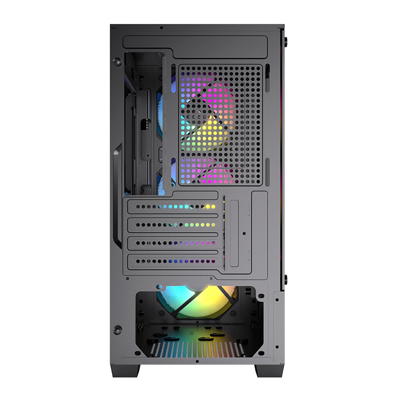 Gabinete Gamer Acegeek Stratus Mesh, Rainbow, Mid-Tower, Lateral de Vidro, Com 3 Fans, Preto, AG-STRATUS-MESH-BK-I3F - miniatura 11