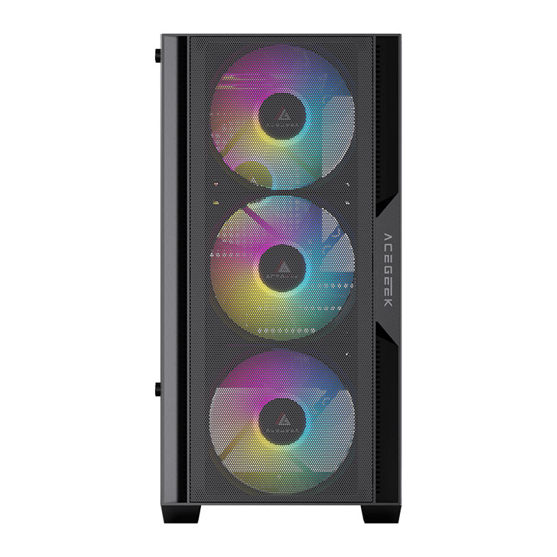 Gabinete Gamer Acegeek Stratus Mesh, Mid-Tower, Lateral de Vidro, Preto, AG-STRATUS-MESH-BK - miniatura 5
