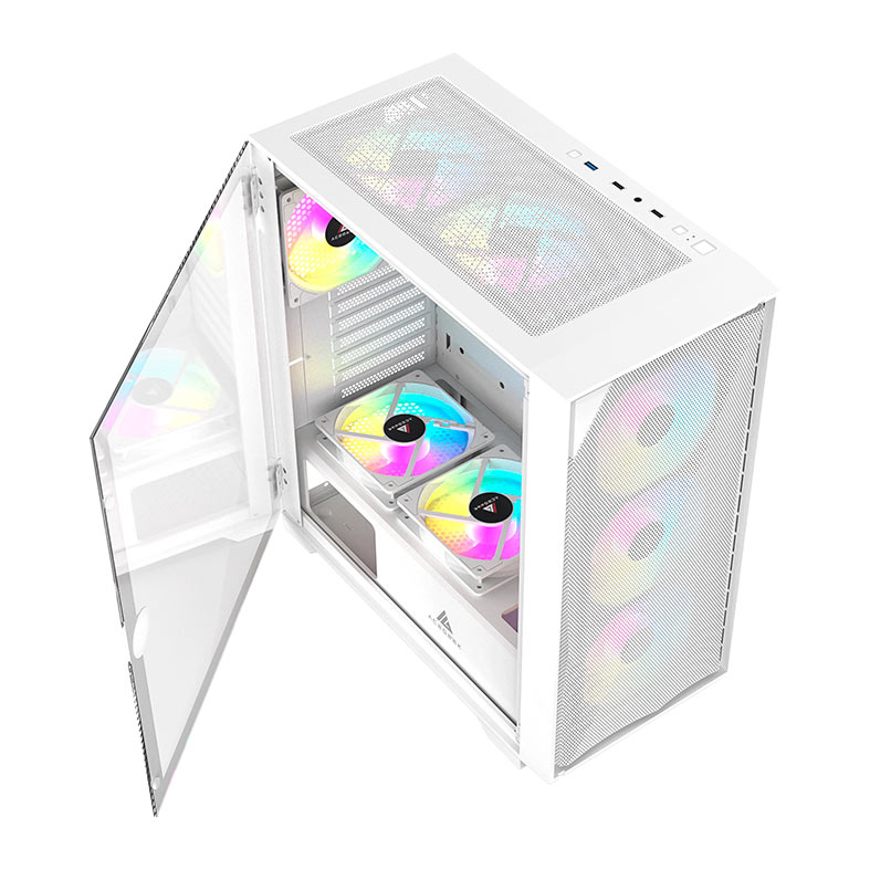 Gabinete Gamer Acegeek Striker A411, Mid-Tower, Lateral de Vidro, Branco, AG-STRIKER-A411-WH - miniatura 6