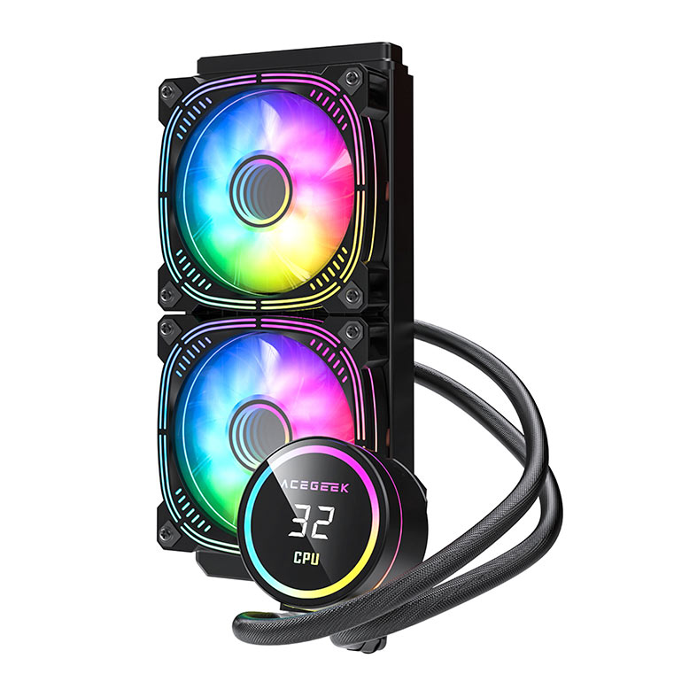 Water Cooler Acegeek Temp C240, ARGB, 240mm, Preto, AG-TEMPC240-BK - miniatura 5