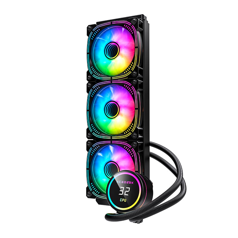 Water Cooler Acegeek Temp C360, ARGB, 360mm, Preto, AG-TEMPC360-BK - miniatura 4