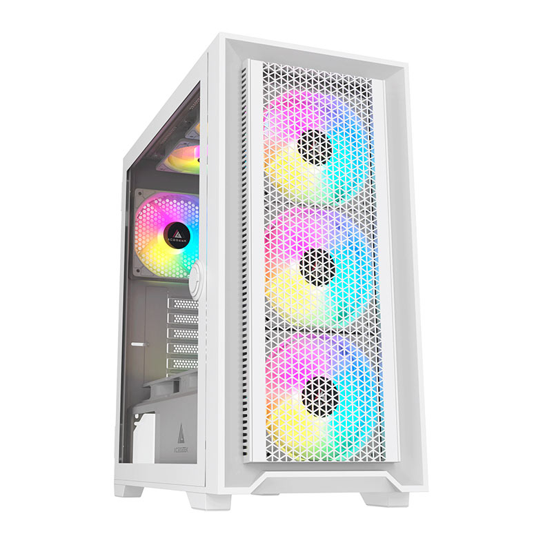 Gabinete Gamer Acegeek Tempest A370, Mid-Tower, Lateral de Vidro, Branco, AG-TEMPEST-A370-WH - miniatura 3