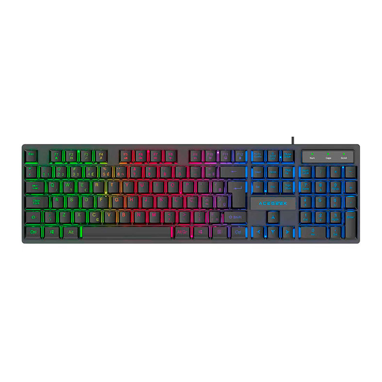 Combo Gamer Acegeek Thunder 4in1, Teclado Membrana, Mouse, Mousepad, Headset, AG-THUNDER-COMBO-BK - miniatura 4