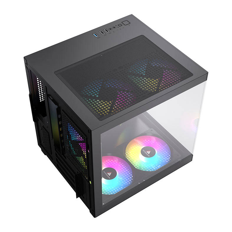 Gabinete Gamer Acegeek Tide, Mid-Tower, Lateral de Vidro, Preto, AG-TIDE-BK - miniatura 9