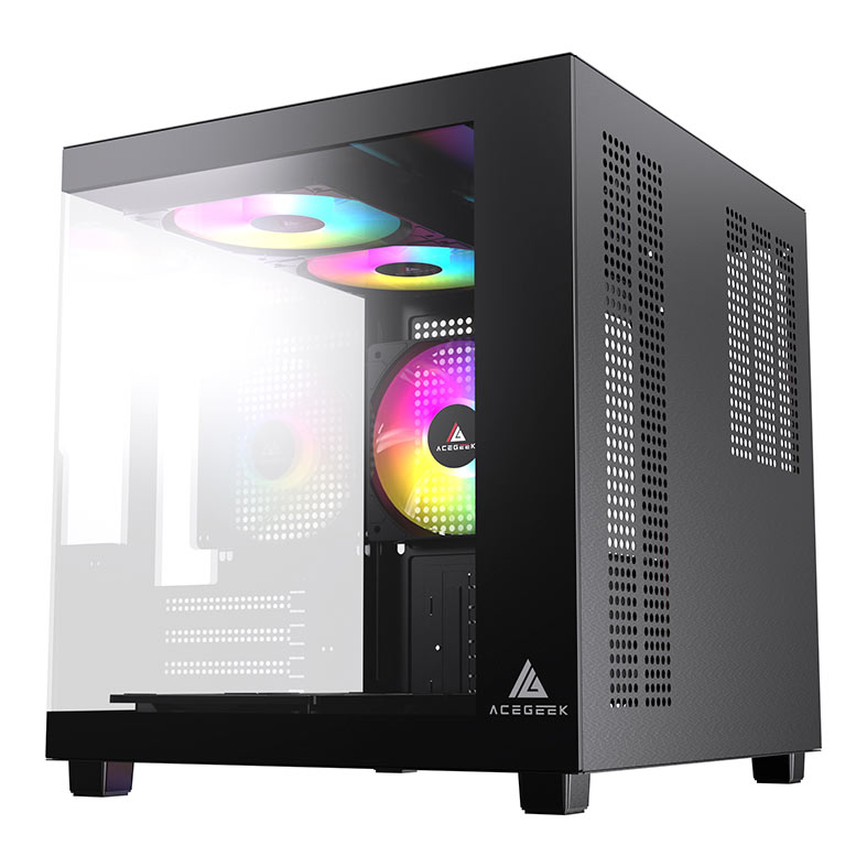 Gabinete Gamer Acegeek Tide, Mid-Tower, Lateral de Vidro, Preto, AG-TIDE-BK - miniatura 4