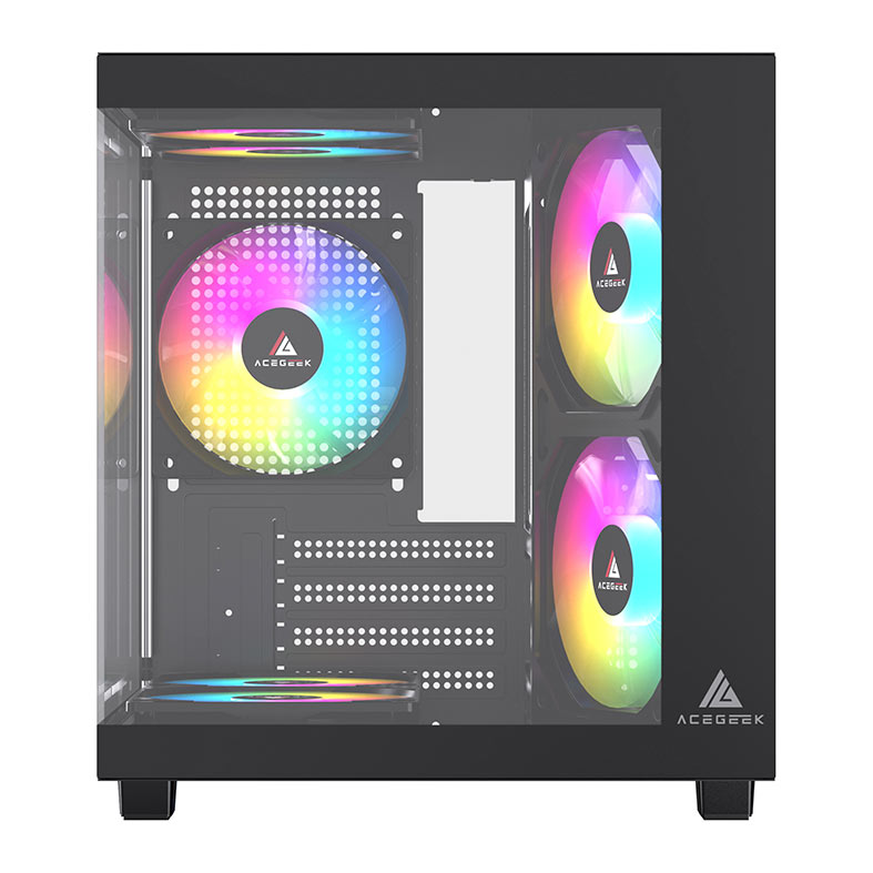 Gabinete Gamer Acegeek Tide, Mid-Tower, Lateral de Vidro, Preto, AG-TIDE-BK - miniatura 5