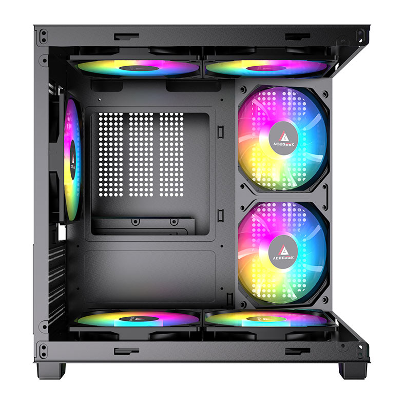 Gabinete Gamer Acegeek Tide, Mid-Tower, Lateral de Vidro, Preto, AG-TIDE-BK - miniatura 8