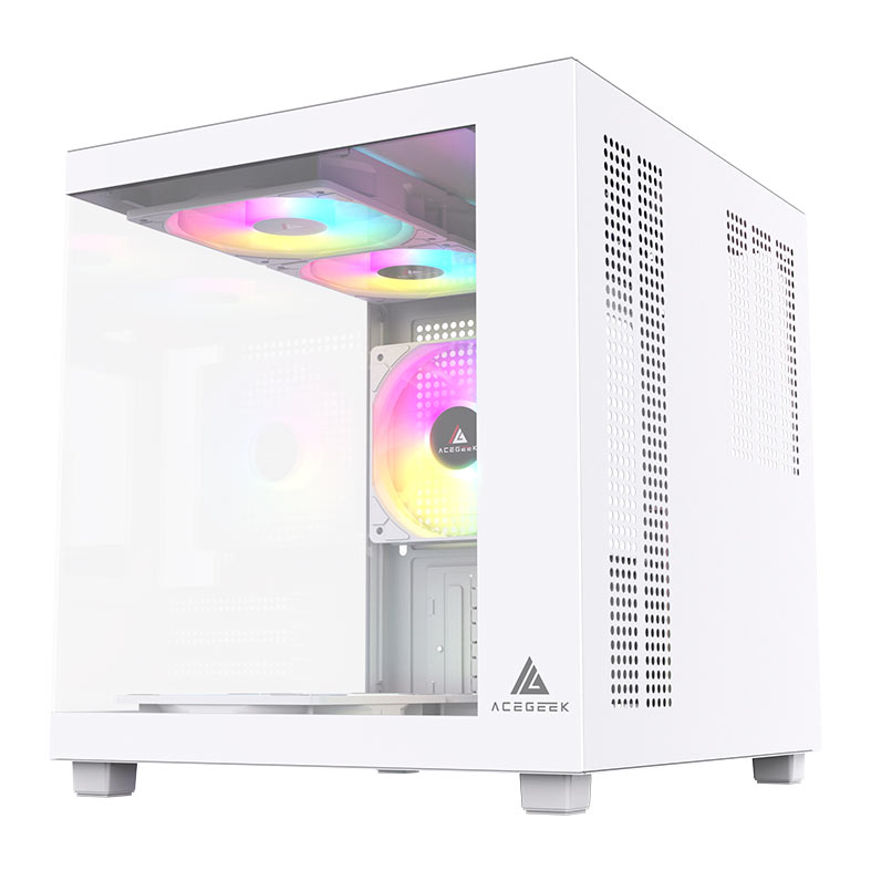 Gabinete Gamer Acegeek Tide, Mid-Tower, Lateral de Vidro, Branco, AG-TIDE-WH - miniatura 4