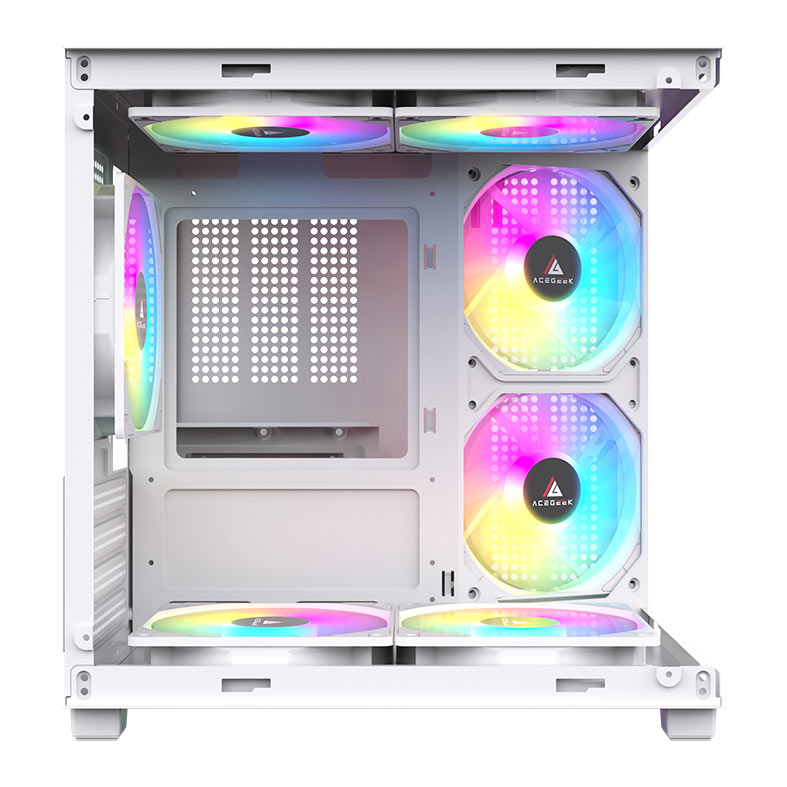 Gabinete Gamer Acegeek Tide, Mid-Tower, Lateral de Vidro, Branco, AG-TIDE-WH - miniatura 7