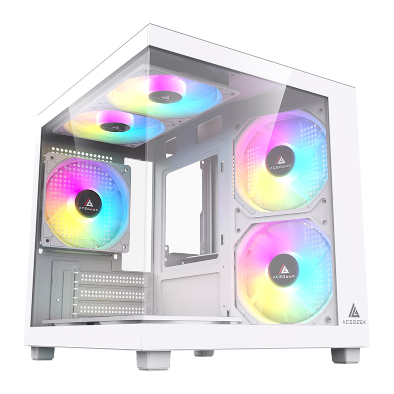 Gabinete Gamer Acegeek Tide, Mid-Tower, Lateral de Vidro, Branco, AG-TIDE-WH - imagem 1