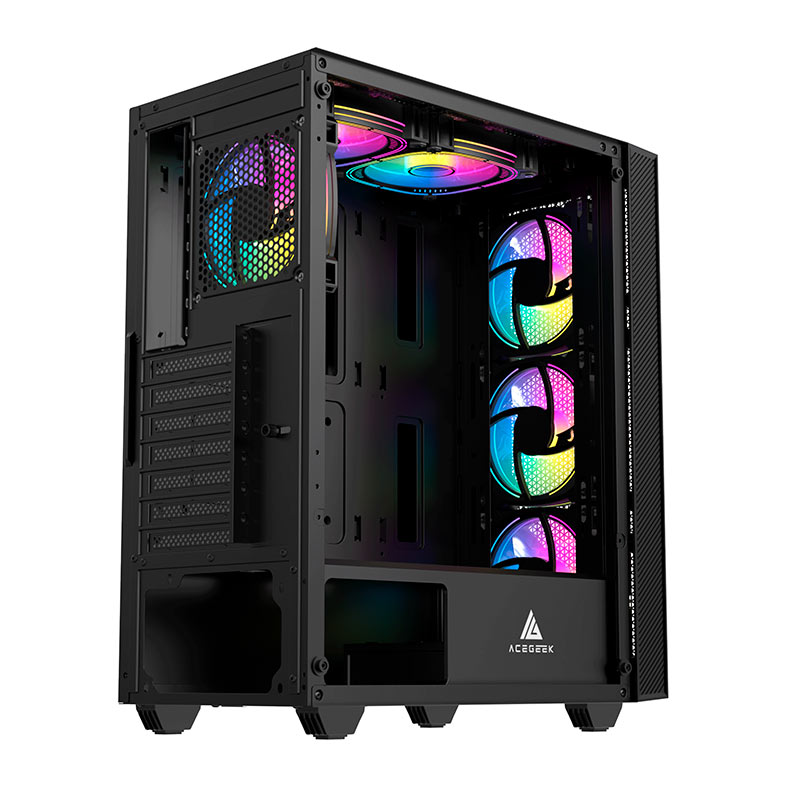 Gabinete Gamer Acegeek Utopia K445, Mid-Tower, Lateral de Vidro, Preto, AG-UTOPIA-K445-BK - miniatura 10