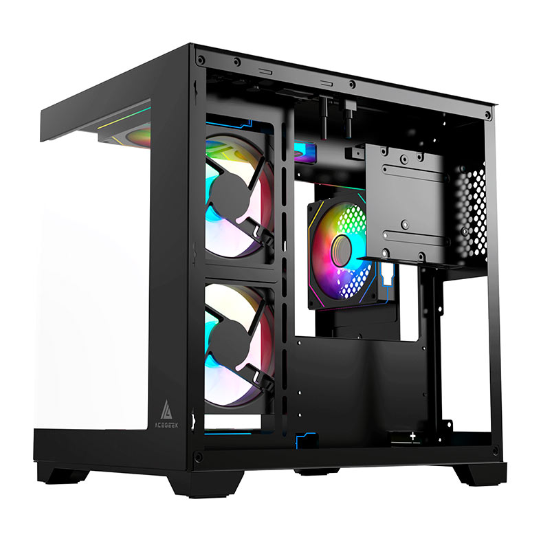 Gabinete Gamer Acegeek Vacancy L375, Mid-Tower, Lateral de Vidro, Preto, AG-VACANCY-L375-BK - miniatura 6