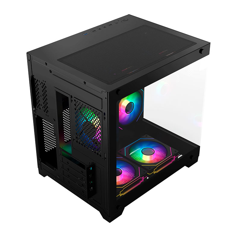 Gabinete Gamer Acegeek Vacancy L375, Mid-Tower, Lateral de Vidro, Preto, AG-VACANCY-L375-BK - miniatura 9
