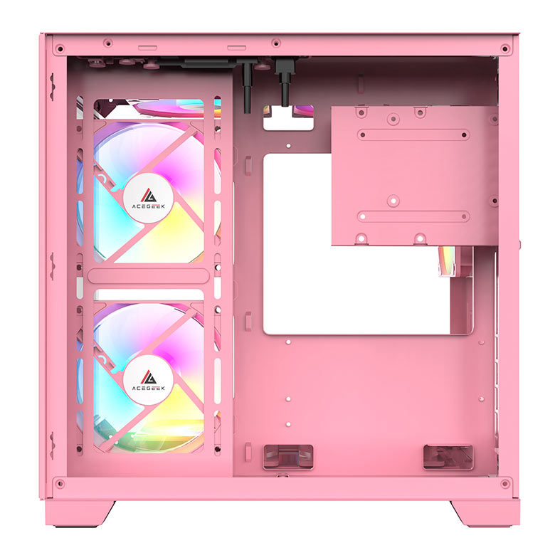 Gabinete Gamer Acegeek Vacancy L375, Mid-Tower, Lateral de Vidro, Rosa, AG-VACANCY-L375-PK - miniatura 7