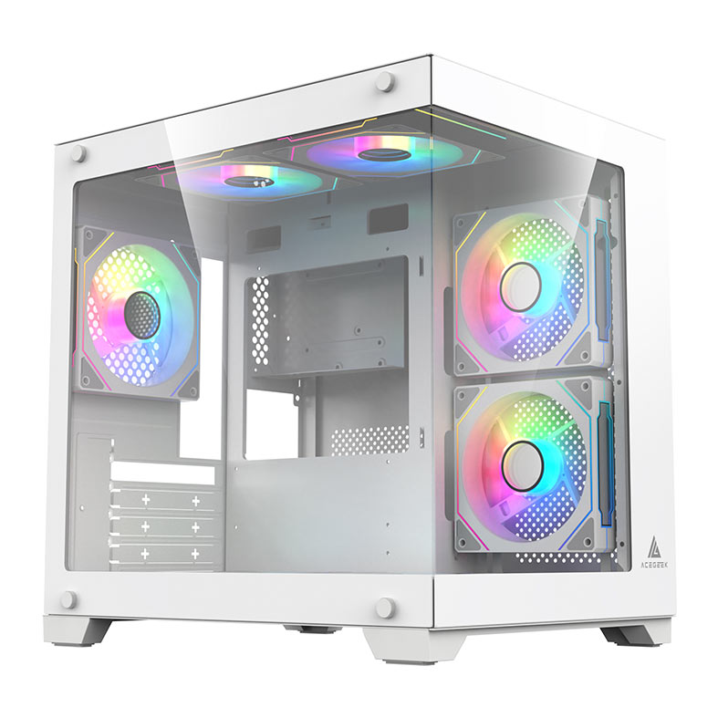 Gabinete Gamer Acegeek Vacancy L375, Mid-Tower, Lateral de Vidro, Branco, AG-VACANCY-L375-WH - miniatura 3