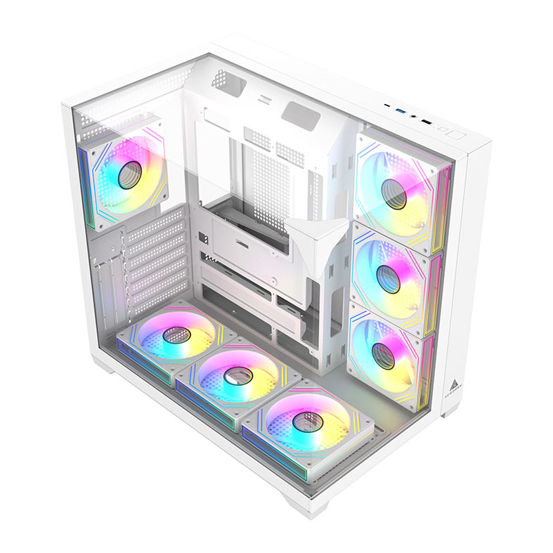 Gabinete Gamer Acegeek Viewmax, Mid-Tower, Lateral de Vidro, Branco, AG-VIEWMAX-WH - miniatura 3