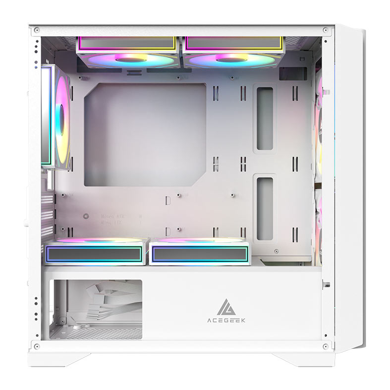 Gabinete Gamer Acegeek Vision M352, Mini-Tower, Lateral de Vidro, Branco, AG-VISION-M352-WH - miniatura 7