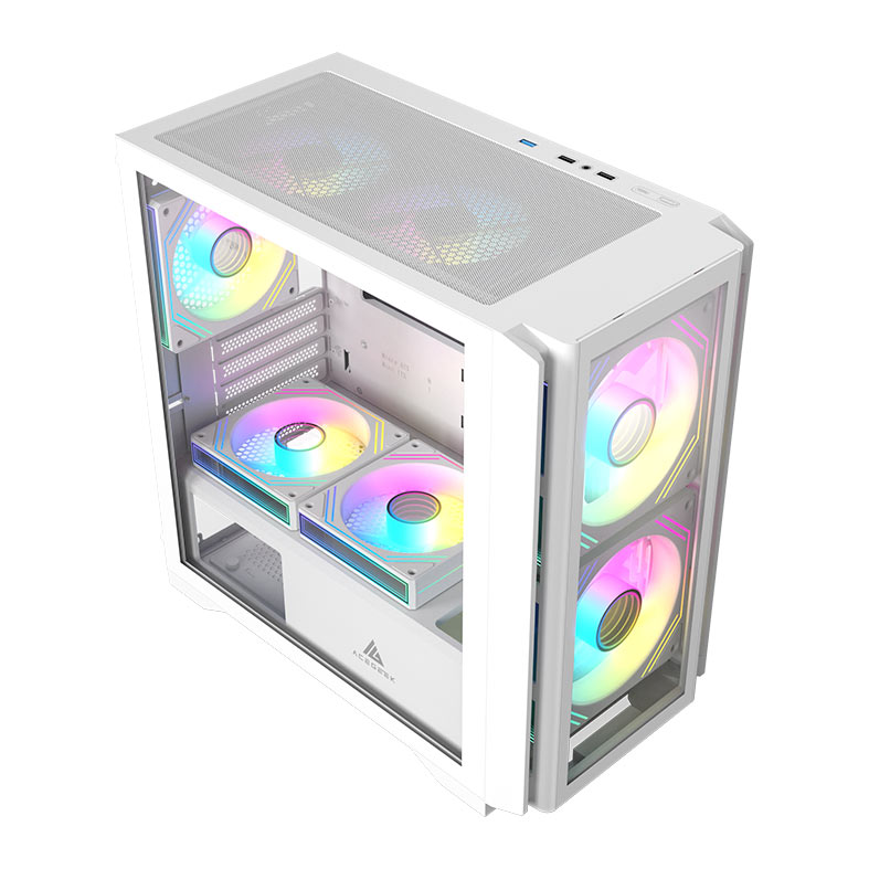 Gabinete Gamer Acegeek Vision M352, Mini-Tower, Lateral de Vidro, Branco, AG-VISION-M352-WH - miniatura 5