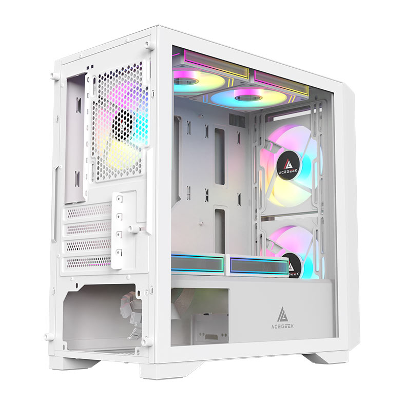 Gabinete Gamer Acegeek Vision M352, Mini-Tower, Lateral de Vidro, Branco, AG-VISION-M352-WH - miniatura 10
