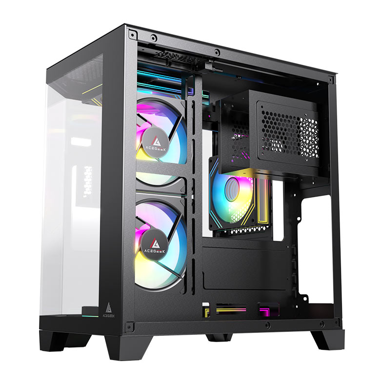 Gabinete Gamer Acegeek Vista, Mid-Tower, Lateral de Vidro, Preto, AG-VISTA-BK - miniatura 8