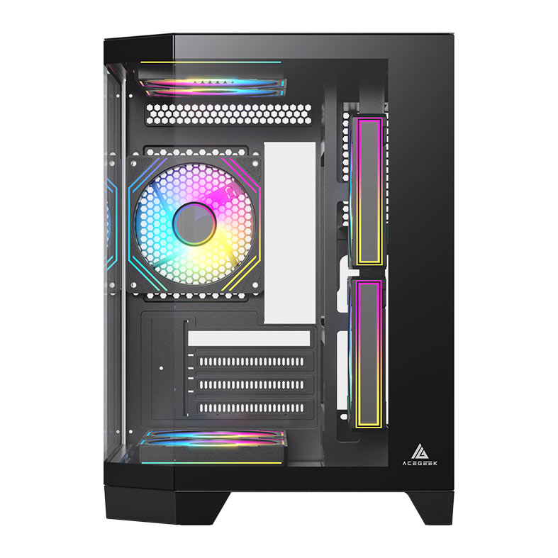 Gabinete Gamer Acegeek Vista, Mid-Tower, Lateral de Vidro, Preto, AG-VISTA-BK - miniatura 3