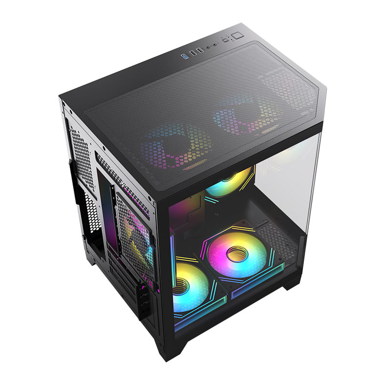 Gabinete Gamer Acegeek Vista, Mid-Tower, Lateral de Vidro, Preto, AG-VISTA-BK - miniatura 9