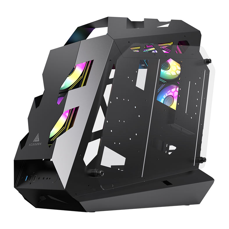 Gabinete Gamer Acegeek Vortex, Mid-Tower, Lateral de Vidro, Preto, AG-VORTEX-BK - miniatura 4