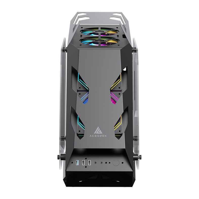 Gabinete Gamer Acegeek Vortex, Mid-Tower, Lateral de Vidro, Preto, AG-VORTEX-BK - miniatura 3