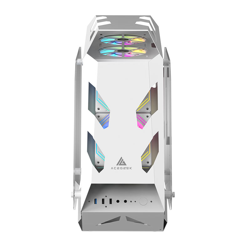 Gabinete Gamer Acegeek Vortex, Mid-Tower, Lateral de Vidro, Branco, AG-VORTEX-WH - miniatura 3